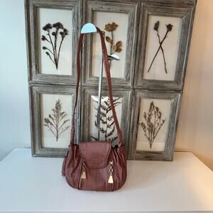See By Chloe Smooth Leather Mauve Tassel Crossbody Bag